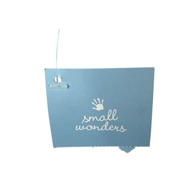 Small Wonders Newborn Blue Striped Bear Sleep Play Footed Pajamas 6/9M - New - Picture 5 of 6